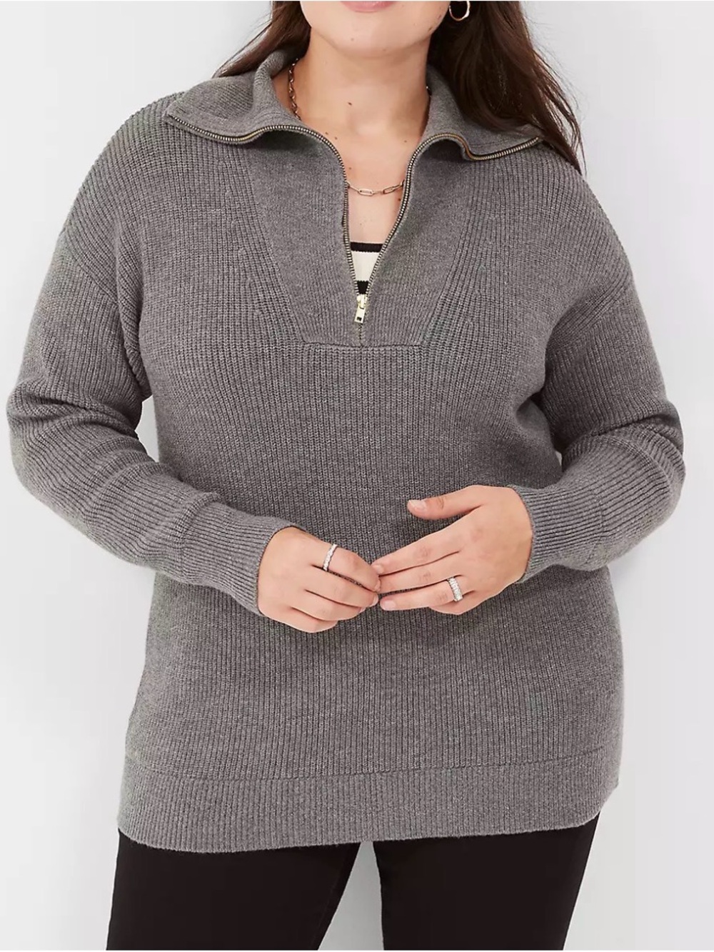 Lane Bryant Half-Zip Sweater, Size 26/28